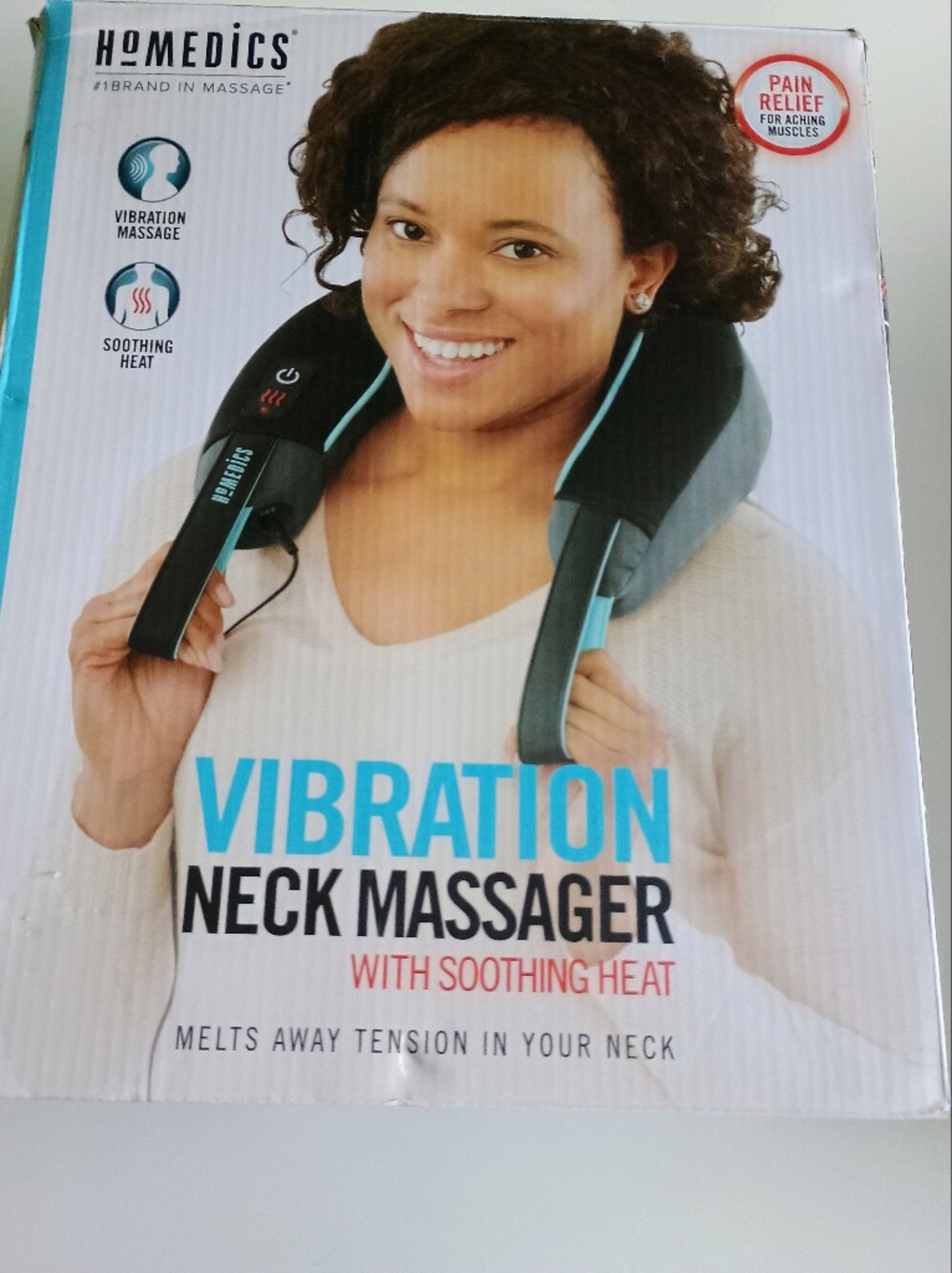 Homedics HeTed, Vibrating  Neck Massager with Teal Accents
